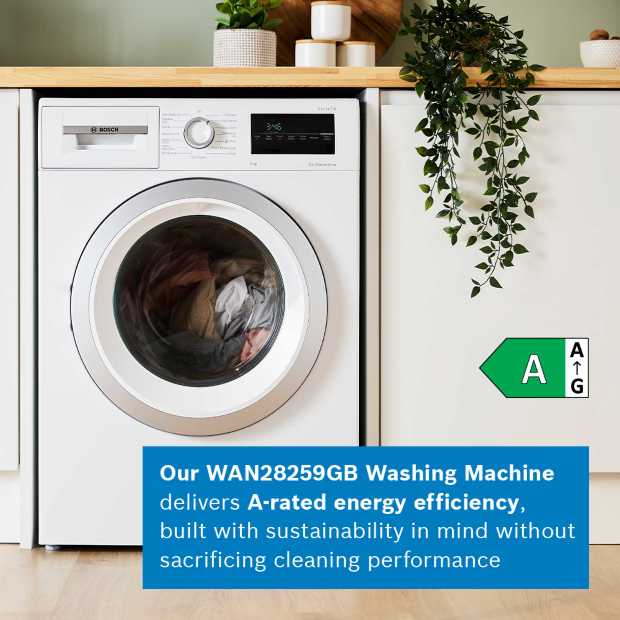 WAN28259GB Series 4 1400rpm 9kg Washing Machine - White